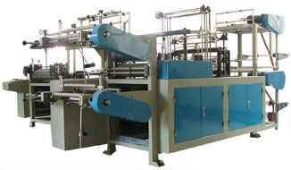 Double channel even roll vest bag making machine
